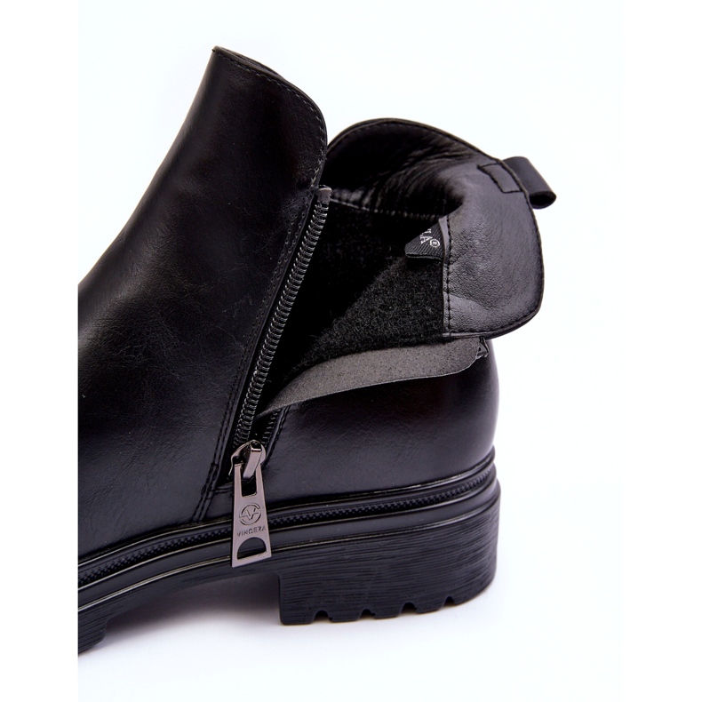 Bottes de femmes Eco-cuir isolé noir 4