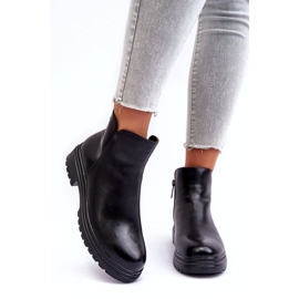 Bottes de femmes Eco-cuir isolé noir le noir 1