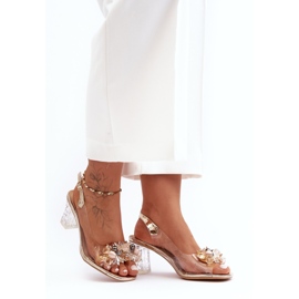 Sandales à talons hauts décorées d'or S.Barski MR1037-16 1 Sandales à talons hauts décorées d'or S.Barski MR1037-16 1