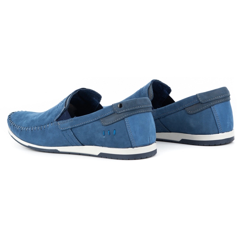 KOMODO Mocassins cuir homme 876 bleu 4