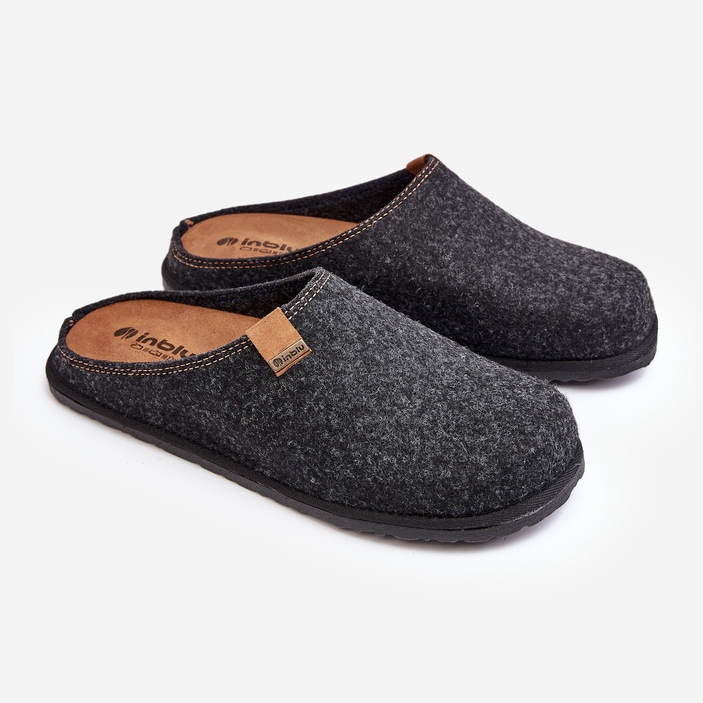 Inblu Pantoufles préventives pour hommes, gris foncé SI000001 1