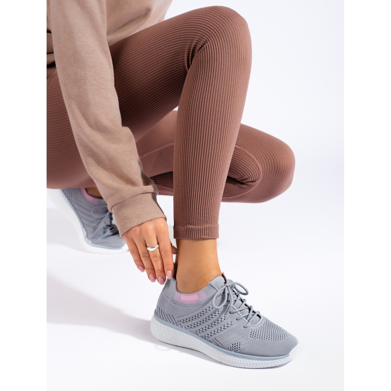TRENDI Chaussures de sport à lacets gris 1