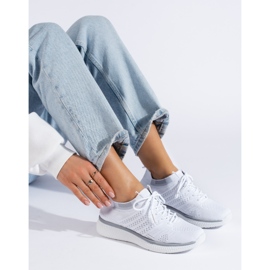 Chaussures de sport à lacets blanc 1