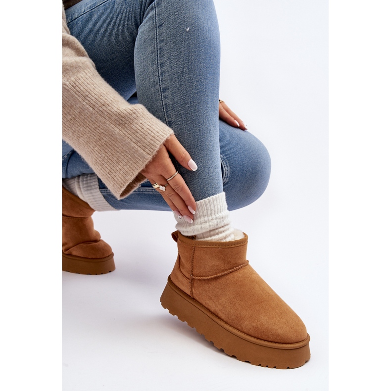Bottes de neige à plateforme Camel Pirette pour femmes brun 1