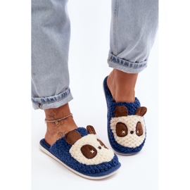 Chaussons chauds pour femmes, Priseth bleu marine 2