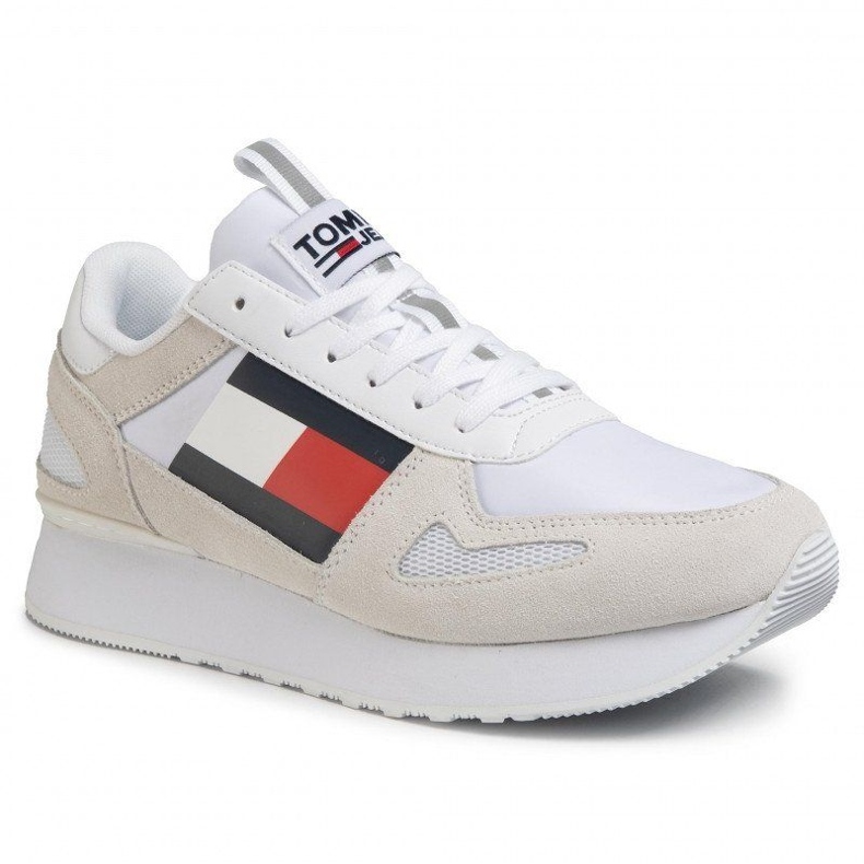 Tommy Hilfiger Chaussures Tommy Jeans Runner M EM0EM00410-YBS blanche 1