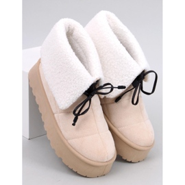 Boots en peau de mouton beige 1