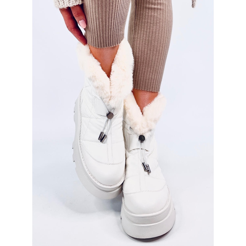 Tavaris Bottes de neige blanches avec fourrure 1