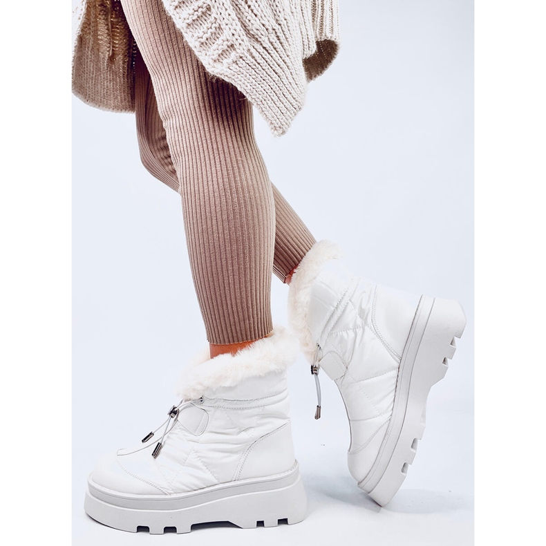 Tavaris Bottes de neige blanches avec fourrure 2