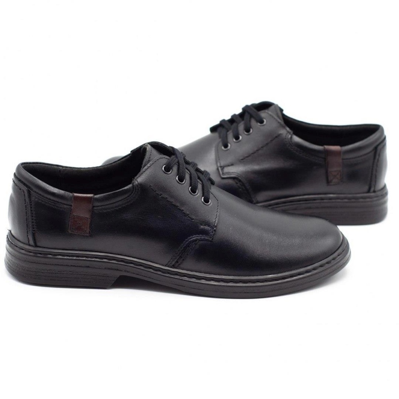 Joker Chaussures pour hommes en cuir 415 noir 5