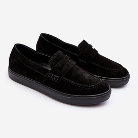 Mocassins Homme Daim Zazoo 1574 Noir le noir 5