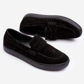 Mocassins Homme Daim Zazoo 1574 Noir le noir 1