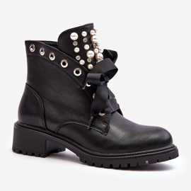 Bottes pour femmes décorées avec fermeture éclair noir Elonte le noir 2