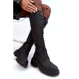 Seastar Bottes cuissardes isolées à lacets Bergdis noires 6