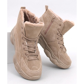 Baskets d'hiver isolées Elius Khaki beige 1