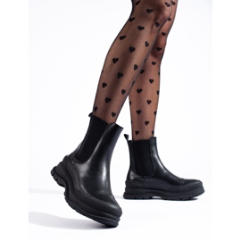 Bottines Chelsea Shelovet classiques pour femmes noir 1