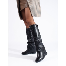 Bottines compensées cachées Shelovet noires le noir 1