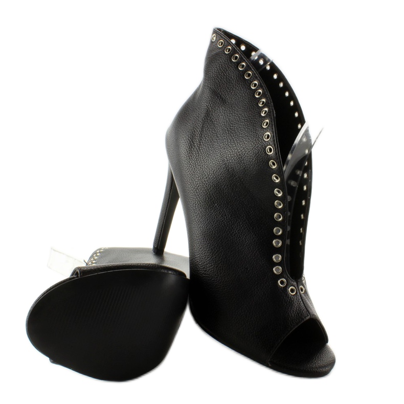 Bottines Stilettos Avec Clous Hp-36 Noir le noir 2