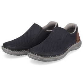 Chaussures ajourées confortables Rieker M RKR579, bleu marine 2