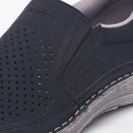Chaussures ajourées confortables Rieker M RKR579, bleu marine 8