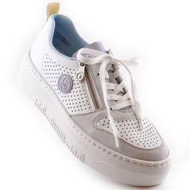 Chaussures confortables Rieker W RKR589 blanches 1