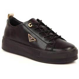 Filippo W PAW315A chaussures plateforme en cuir, noir 2