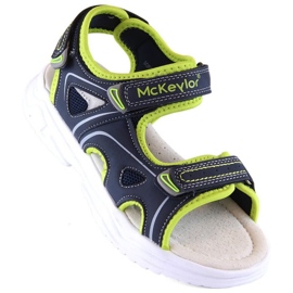 McKinley McKeylor Jr JAN229B Sandales fermeture scratch, bleu marine et vert 1