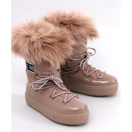 Kendals Bottes de neige en fourrure kaki beige 1