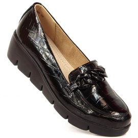 Filippo W PAW364 chaussures en cuir verni, noir le noir 1