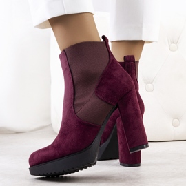 PA1 Bottines à talon bordeaux Macie multicolore 2
