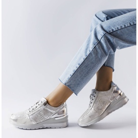 Goodin Chaussures en cuir ajouré argent Jazzar 1