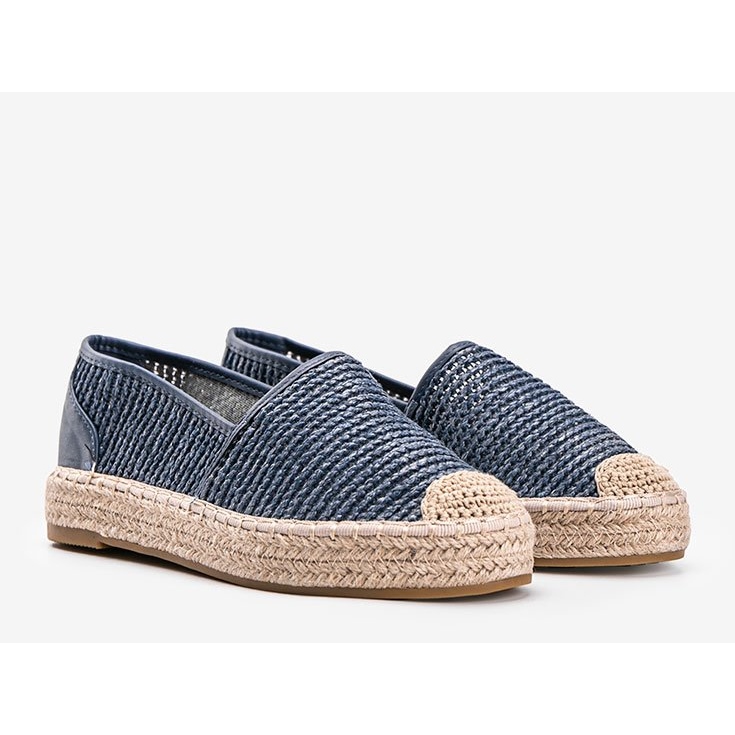Espadrilles tissées bleu Carly 1