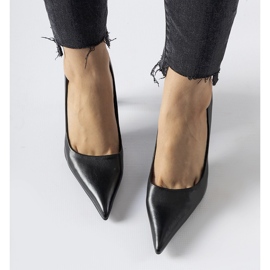Escarpins Tore noirs à talon asymétrique 2