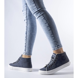 Baskets montantes isolées bleues Lee Cooper LCJ-21-31-0611LA 1