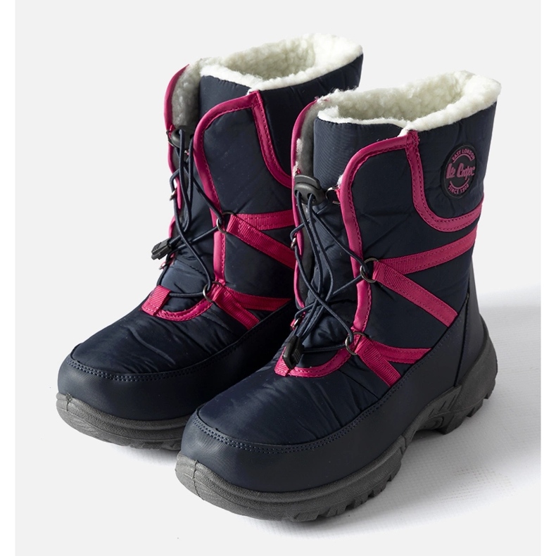 Bottes de neige Lee Cooper LCJ-22-44-1364K bleu marine rose 1