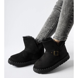 Boots de neige isolées noires avec découpe Monal 1