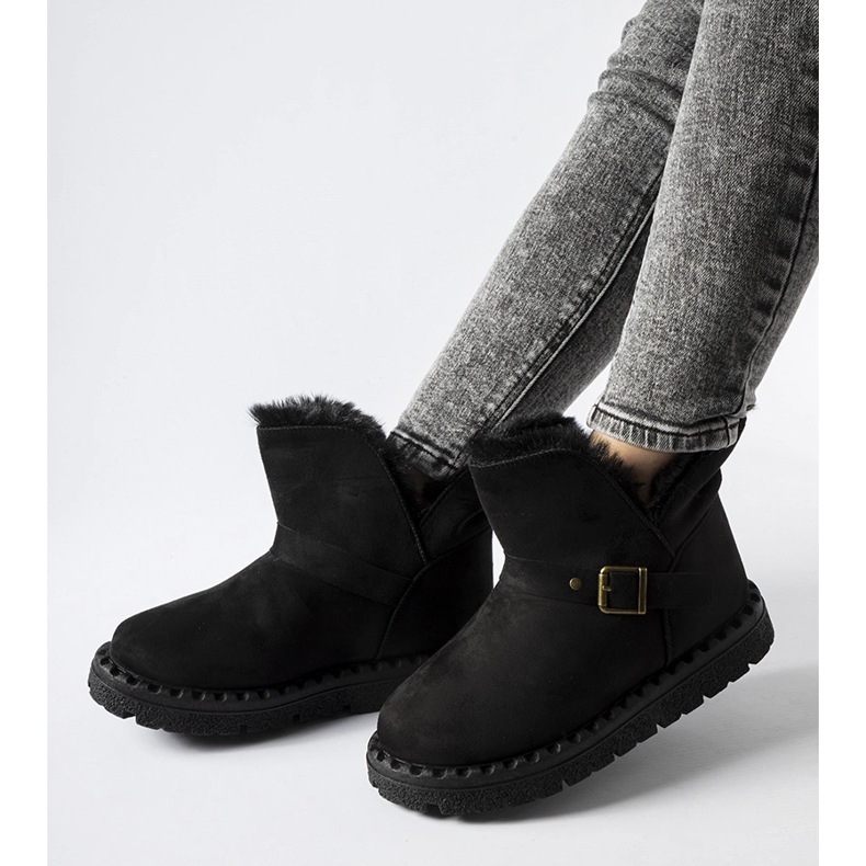 Boots de neige isolées noires avec découpe Monal le noir 1