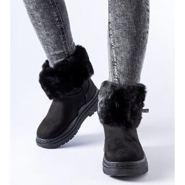 Bottes de neige isolées noires avec fermeture éclair Vilpian le noir 1