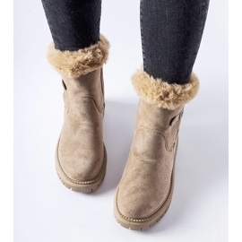 Bottes isolées marron avec fourrure d'Odetta brun 2