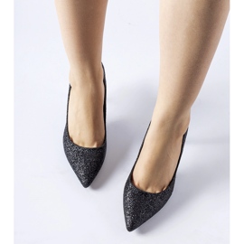 Escarpins Schaumburg noirs à paillettes le noir 1