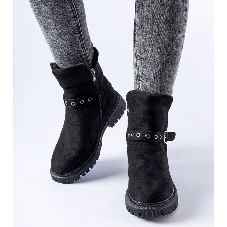 Bottines Gibsonia isolées noires 1