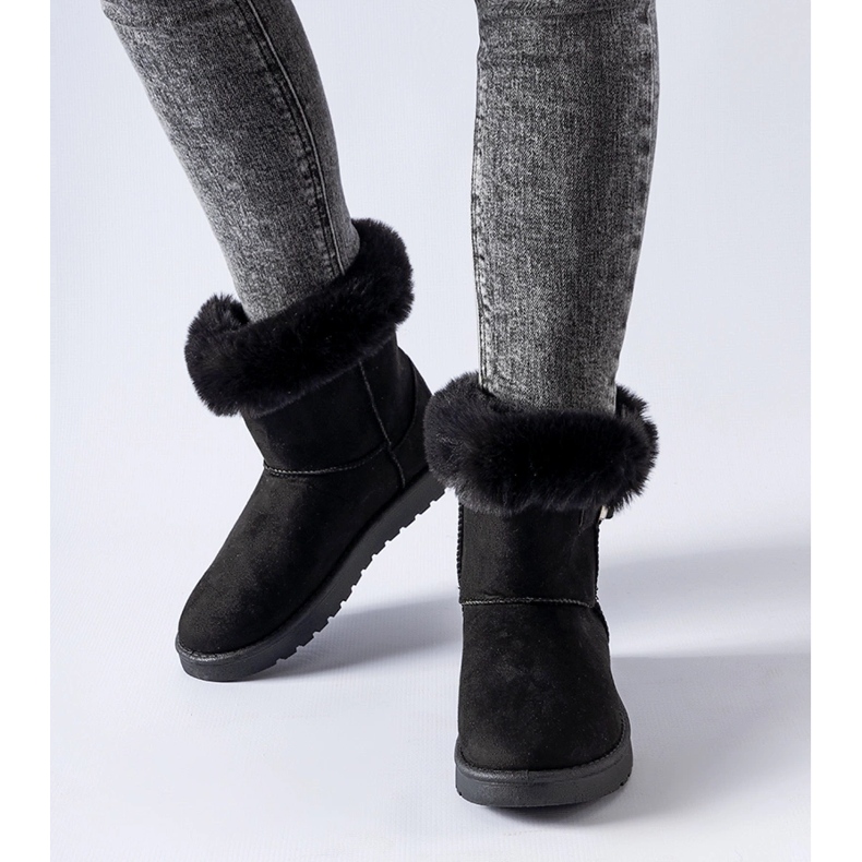 Boots de neige Borgorato noires doublées de fourrure le noir 1