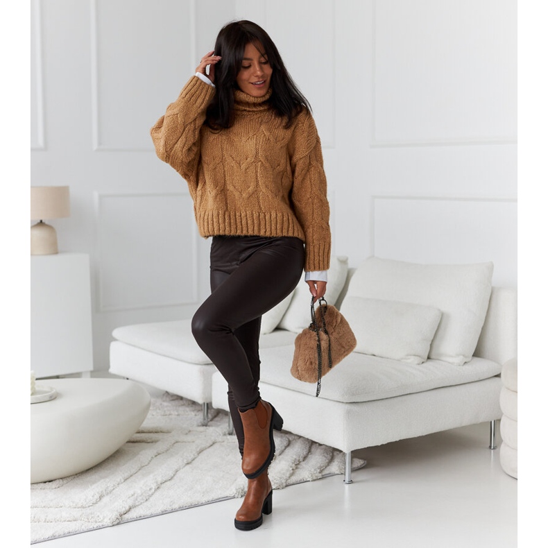 Bottines marron à talons bas de Layman brun 1