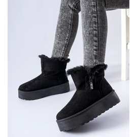 Bottes de neige noires avec plateforme Points 2