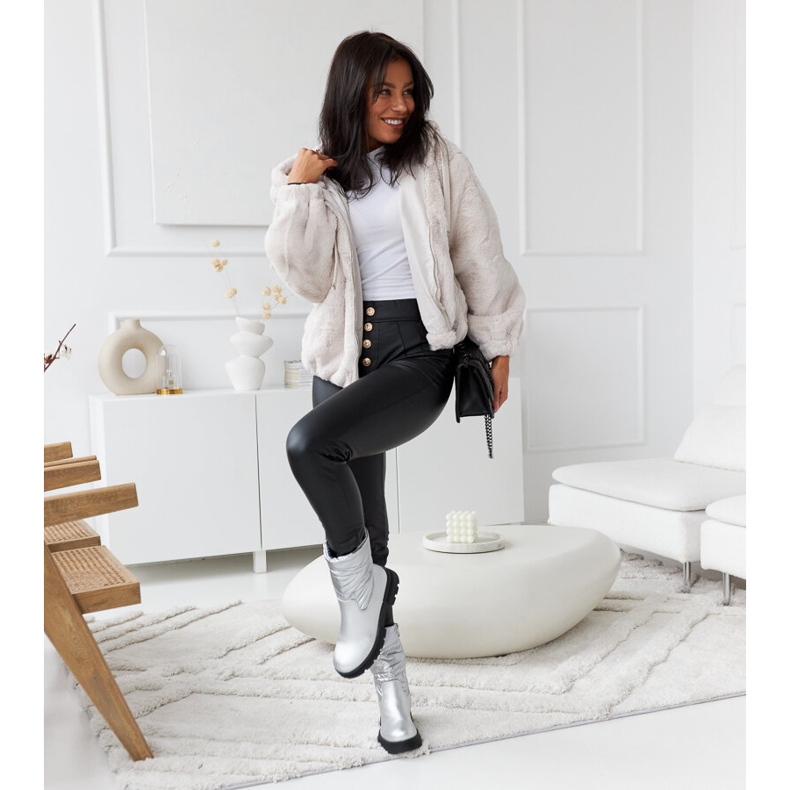 Bottines isolées argentées avec matelassage Malvaro 1