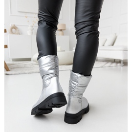 Bottines isolées argentées avec matelassage Malvaro 4
