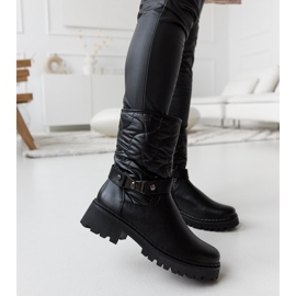 Bottines isolées noires avec bride décorative Lido le noir 2