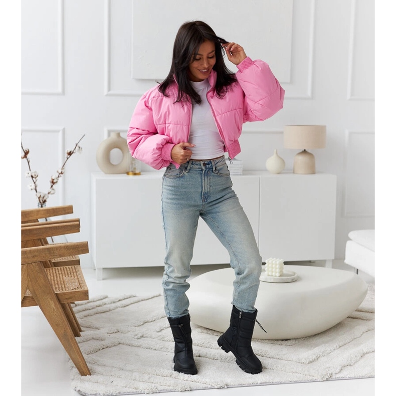 Bottes isolées noires en éco-cuir H602 le noir 1