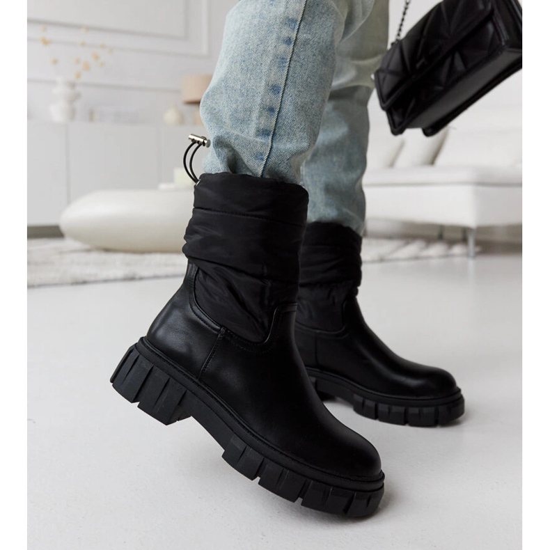 Bottes de neige Hoffman matelassées isolées noires le noir 1