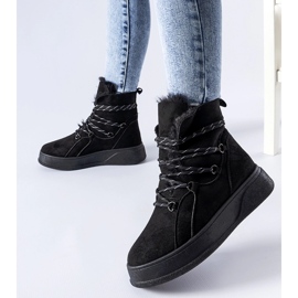 Boots de neige plateforme Pellerin noires le noir 1